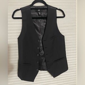 H&M MENS black vest US size 34R